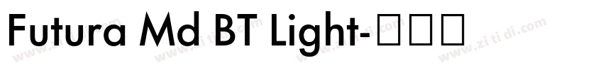 Futura Md BT Light字体转换